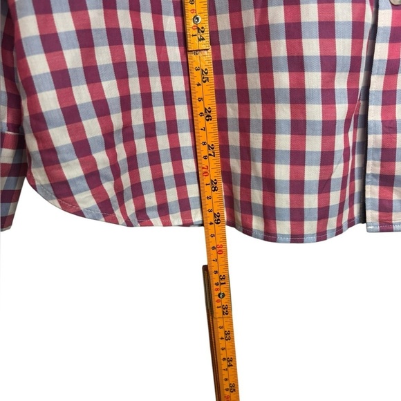 Stone Rose Mens Pink Blue Button Up Long Sleeve Egyptian Cotton Collared Preppy - Picture 10 of 12